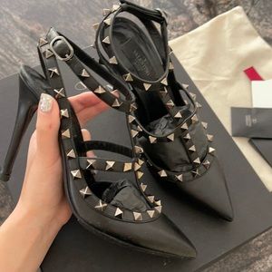 Valentino Garavani Rockstud ankle strap pump 100MM